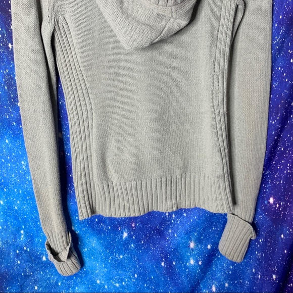 Nollie- Gray Knit Zip Sweater Long Sleeve Medium - Picture 7 of 11